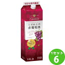 シャンモリ こだわり赤葡萄酒 パック 赤ワイン 山梨県 1800 ml×6本 ワイン盛田甲州ワイナリー