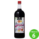 盛田甲州ワイナリー シャンモリ ワインパーティー 赤 ペット 赤ワイン 山梨県1500 ml×6本【送料無料※一部地域は除く】