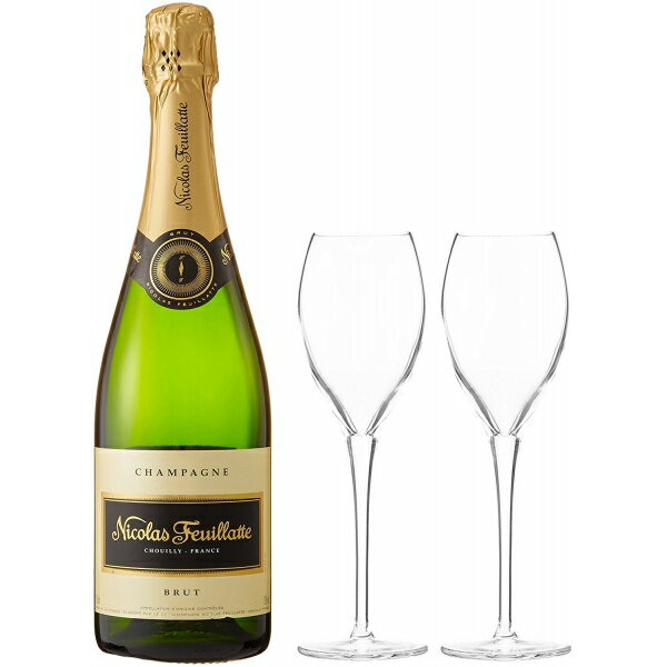 日本酒類販売ニコラ・フィアット　ホワイトラベル　オリジナルグラス2個付スパークリングワインフランス/シャンパーニュ750ml×1本(個) ワイン