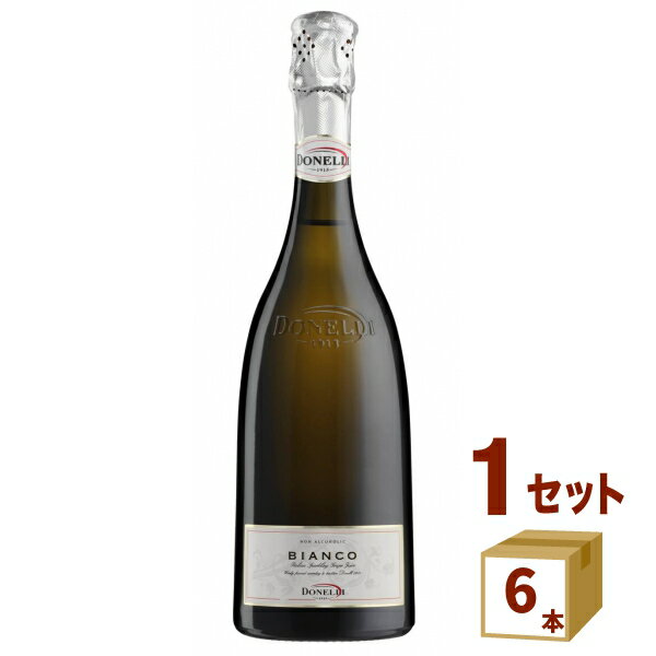 ノンアルコール ドネリ グレープ・スパークリング・ビアンコ(スカリエッティボトル) イタリア エミリア・ロマーニャ州750 ml×6本 ワイン【送料無料※一部地域は除く】【取り寄せ品 メーカー在庫次第となります】
