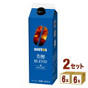ドトールコーヒー 芳醇ブレンドアイスコーヒー 無糖 パック 1L 1000ml×6本×2ケース (12本)【送料無料※一部地域は除く】(4)