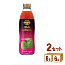 キッコーマン デルモンテ ピンクグァバ ジュース 20% 瓶 750ml×6本×2ケース (12本)【送料無料※一部地域は除く】