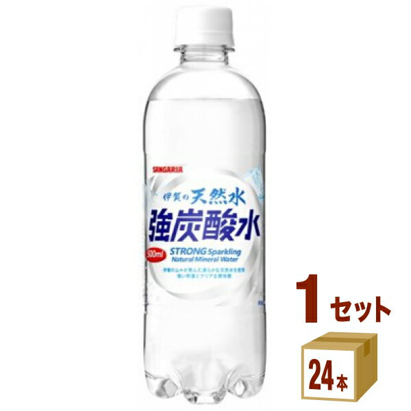 【特売】日本サンガリア 伊賀の天然水 強炭酸水 500 ml×24本×1ケース (24本) 飲料【送料無料※一部地域は除く】