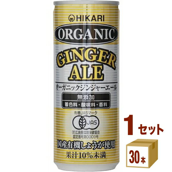 光食品 ヒカリ オーガニックジンジャーエール 250ml×30本×1ケース (30本)