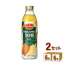 キッコーマン デルモンテ 濃縮還元100% パイナップルジュース 瓶 750ml×6本×2ケース (12本)【送料無料※一部地域は除く】