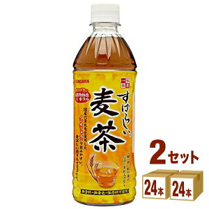 サンガリア すばらしい麦茶 ペット 500ml×24本×2ケース (48本) 飲料【送料無料※一部地域は除く】熱中症対策