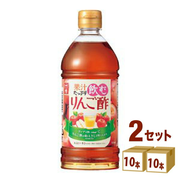 内堀醸造 果汁たっぷり飲むりんご酢 500ml×10本×2ケース (20本) 飲料【送料無料※一部地域は除く】