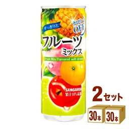 サンガリア すっきりとフルーツミックス 240g×30本×2ケース (60本) 飲料【送料無料※一部地域は除く】