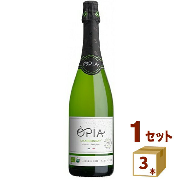 パシフィック洋行 オピア シャルドネ スパークリング オーガニック ノンアルコール 750ml×3本 飲料【送料無料※一部地域は除く】