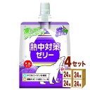 【名称】赤穂化成 熱中対策ゼリー ぶどう味 150g×24袋×4ケース (96袋)【商品詳細】体内から汗で失われた「水分」と「塩分」を簡単に補給できるゼリー飲料。子どもが積極的にあつさ対策するように、甘味のあるぶどう味を採用しました。凍らせることでシャーベットとしてもお楽しみいただけるので、夏の時期のスポーツやレジャー時の水分・塩分補給に適しています。また、ゼリー飲料なので空腹対策としてもおすすめです。【容量】150g【入数】96【保存方法】7〜15度の温度が最適。高温多湿、直射日光を避け涼しい所に保管してください。【メーカー/輸入者】赤穂化成【JAN】4901291090847【販売者】株式会社イズミック〒460-8410愛知県名古屋市中区栄一丁目7番34号 052-857-1660【注意】ラベルやキャップシール等の色、デザインは変更となることがあります。またワインの場合、実際の商品の年代は画像と異なる場合があります。