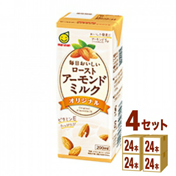 【名称】マルサンアイ 毎日おいしいローストアーモンドミルク オリジナル 200ml×24本×4ケース (96本)【商品詳細】ローストアーモンドペーストを使用し風味豊かで、ビタミンEたっぷり。毎日おいしく飲めるやさしい甘さのアーモンドミルクです。アレルギー物質 アーモンド【原材料】アーモンドペースト(国内製造)、果糖、ぶどう糖果糖液糖、砂糖、食物繊維(ポリデキストロース)、植物油脂、食塩/乳化剤、香料、pH調整剤、安定剤(ジェラン)、ビタミンE【容量】200ml【入数】96【保存方法】7〜15度の温度が最適。高温多湿、直射日光を避け涼しい所に保管してください。【メーカー/輸入者】マルサンアイ【JAN】4901033646158【販売者】株式会社イズミック〒460-8410愛知県名古屋市中区栄一丁目7番34号 052-857-1660【注意】ラベルやキャップシール等の色、デザインは変更となることがあります。またワインの場合、実際の商品の年代は画像と異なる場合があります。