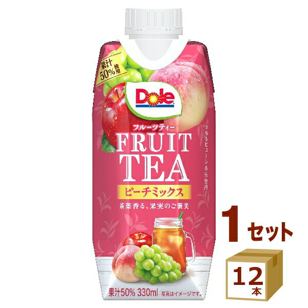 雪印 DOLE FRUIT TEA ドールフルーツティー　ピーチミックス 330ml×12本