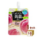 【名称】たらみ おいしい蒟蒻ゼリー ピーチ味 150g×18個【商品詳細】ピーチの果汁感たっぷり、華やかな味わいが楽しめます。のど越しの良いプルプル蒟蒻ゼリーにピーチ果汁を加え、まろやかな甘さとみずみずしい白桃の香りが楽しめます。食物繊維5g入りで、低カロリーの37kcal。おいしさとカラダへの優しさを兼ね備えた、たらみの蒟蒻ゼリーです。【原材料】ピーチ果汁（国内製造）、難消化性デキストリン(食物繊維）、レモン果汁、グラニュー糖、こんにゃく粉/酸味料、香料、ゲル化剤（増粘多糖類）、塩化K、甘味料（アスパルテーム・L-フェニルアラニン化合物、アセスルファムK、スクラロース）【容量】150g【入数】18【保存方法】7〜15度の温度が最適。高温多湿、直射日光を避け涼しい所に保管してください。【メーカー/輸入者】名古屋バナナチルド【JAN】4955129012747【注意】ラベルやキャップシール等の色、デザインは変更となることがあります。またワインの場合、実際の商品の年代は画像と異なる場合があります。