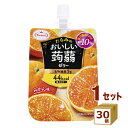 【名称】たらみおいしい蒟蒻ゼリーみかん味【商品詳細】みかんの果汁感たっぷり、爽やかな味わいに仕上げました。のど越しの良いプルプル蒟蒻ゼリーにみかん・オレンジ果汁を加え、みかんの酸味と甘み、フレッシュな香りが楽しめます。食物繊維5g入りで、低カロリーの44kcal。おいしさとカラダへの優しさを兼ね備えた、たらみの蒟蒻ゼリーです。【原材料】みかん果汁(韓国製造)、難消化性デキストリン(食物繊維)、グラニュー糖、オレンジ果汁、こんにゃく粉/酸味料、ゲル化剤(増粘多糖類)、香料、塩化K、甘味料(アスパルテーム・L-フェニルアラニン化合物、アセスルファムK、スクラロース)、加工デンプン【容量】150g【入数】30【保存方法】7〜15度の温度が最適。高温多湿、直射日光を避け涼しい所に保管してください。【メーカー/輸入者】名古屋バナナチルド【JAN】4955129028182【注意】ラベルやキャップシール等の色、デザインは変更となることがあります。またワインの場合、実際の商品の年代は画像と異なる場合があります。