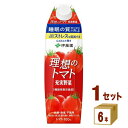 伊藤園 理想のトマト 紙パック 1L 屋根型キャップ付容器 1000ml×6本×1ケース (6本)【送料無料※一部地域は除く】