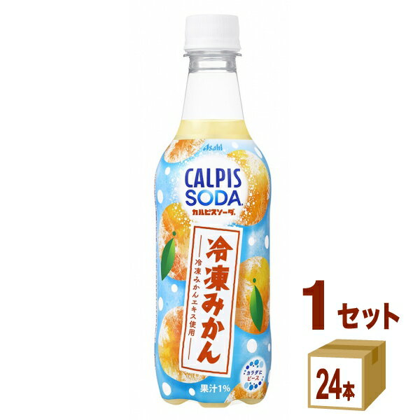 賞味期限2025年11月30日 カルピス カルピスソーダ 冷凍みかん 450ml×24本×1ケース (24本)【送料無料※一部地域は除く】数量限定 訳あり アウトレットのサムネイル