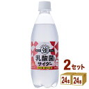 友桝飲料 乳酸菌入りサイダー ペット シールド乳酸菌配合 500ml×24本×2ケース (48本)【送料無料※一部地域は除く】