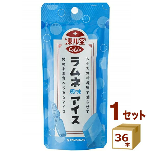 【名称】友桝飲料 凍ル堂 ラムネアイス 80g×36本【商品詳細】凍らせて食べるアイスブランド「凍ル堂（こおるどう）」から、 「ラムネアイス」が3月1日より新発売！ 「凍ル堂」は、“凍る×cold” のかけ合わせから生まれた、お家の冷凍庫で凍らせて食べるアイスブランド。昨年11月に発売された「あずき」に続く新フレーバーです！ ラムネアイス 創業120年以上の歴史を持つ友桝飲料がこだわりを持って作り上げた、懐かしくも新たしいラムネ味を再現。冷凍アイスでありながら、 なめらかでしっとりとした食感が特長です。 「凍らせて食べるアイス」シリーズは 常温で流通・保管が可能なため、冷凍庫のスペースを気にせず、常温でストックできるため便利です！【容量】80g【入数】36【保存方法】商品記載の保存方法にて保管してください。【メーカーまたは輸入者】友桝飲料【JAN】4964621700151【注意】ラベルやキャップシール等の色、デザインは変更となることがあります。またワインの場合、実際の商品の年代は画像と異なる場合があります。 【商品につきまして】 最新の商品情報を表示するよう努めておりますが、メーカーの都合により、商品規格・仕様(容量、パッケージ、原材料、原産国など)が変更される場合がございます。 このため、実際にお届けする商品とサイト上の商品情報の表記が異なる場合がございます。 予めご了承ください。 【送料につきまして】 離島地域は、別途メールにて追加金額をご連絡いたします。 【ご注文時のキャンセル・変更につきまして】ご注文確定メール配信後のキャンセル・変更は受け付けておりません。 【発送につきまして】 ・商品によって発送元・配送業者が異なる場合がございます。予めご了承ください。 ・異なる受注番号の商品を同梱することは出来ません。 ・PPバンド、透明テープで補強しております ・お届け先の変更、営業所留め指定はできません。 ・長期不在、お届け先の誤入力などによって、商品が弊社に持ち戻りとなった場合につきましては、衛生上の観点から再発送を致しておりません。商品代金につきましては、お客様のご負担となりますのでご注意ください。 【返品・交換・キャンセル・保証につきまして】 食料品となりますので、不具合のない場合、未開封・未使用に限らず一切返品を受け付けておりません。万が一お届けした商品に不具合がございましたら、商品到着後7日以内にご連絡をお願いいたします。交換等の対応をさせていただきます。 ただし7日を過ぎたものは対応できませんのでご注意ください。 7日以内でも、商品を使用または廃棄した場合は対応できません。 外箱の汚損・破れ、缶の傷・へこみ等の返品・交換はできかねます。 【その他注意事項につきまして】 ・12時以降のご注文は翌営業日の対応となります。 ・重複発行を避けるために弊社では領収書は発行できません。ご了承ください。
