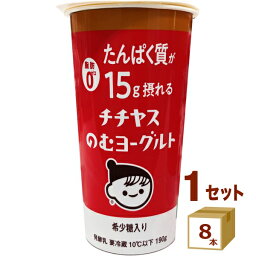 チチヤス たんぱく質が15g摂れる チチヤス のむヨーグルト 190g×8本 食品【送料無料※一部地域は除く】【チルドセンターより直送・同梱不可】【日付指定不可】