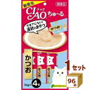【ポイント5倍】いなば チャオちゅーる かつお (14g×4本) 56g×96袋【計384本】【送料無料※一部地域は除く】いなばペットフード 猫 おやつ 猫ごは...