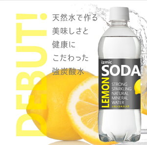 【クーポンで2,527円】イズミックSODA（ソーダ）レモン 天然水 強炭酸水 500ml×24本×2ケース 飲料