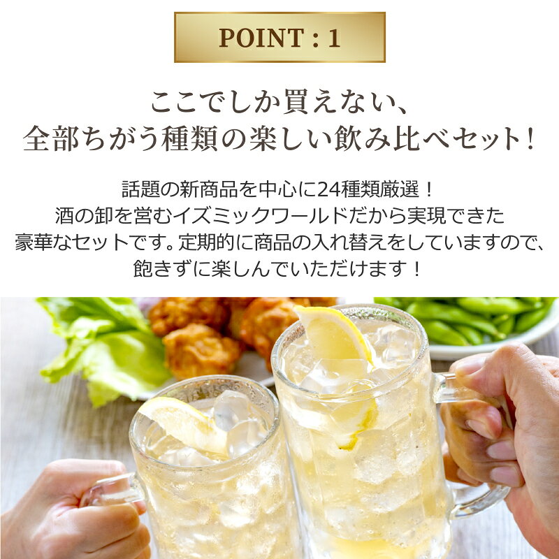 8月24日リニューアル！レモンサワー 新商品 飲み比べ アソート セット おためし 24本セット【24種 各1本】 厳選 レモンチューハイ 【送料無料※一部地域は除く】カクテル シンレモンサワー こだわり酒場 ジノン 本搾り ギフト プレゼント コンペ 景品 パーティー 話題 福袋 izmic-ec-10161124 イズミックワールド サンプル画像2