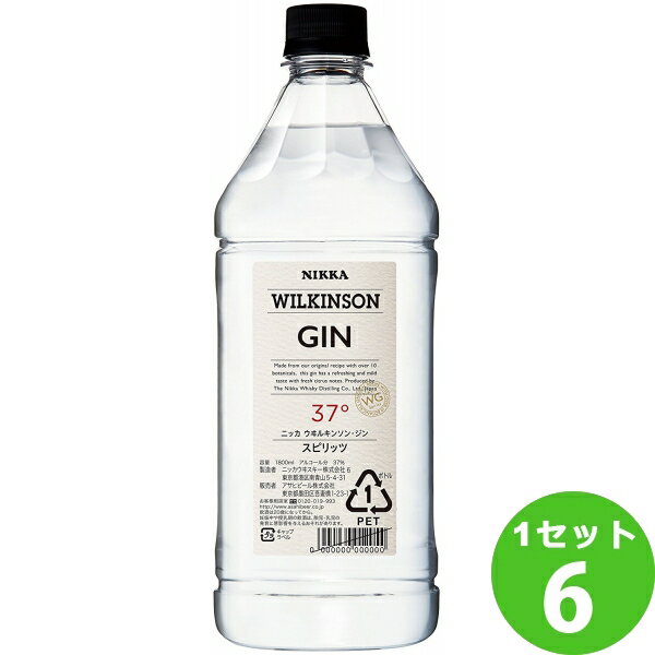 ニッカウイスキー ウィルキンソンジン37゜ペット 1800ml×6本 リキュール・スピリッツ【送料無料※一部地域は除く】