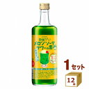 合同酒精 昔懐かしいメロンソーダサワーの素 瓶 600ml×12本【送料無料※一部地域は除く】
