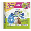 ユニチャーム デオクリーン 純水99 ウェットティッシュつめかえ用70枚入り ×3個 ×8袋 ペット【送料無料※一部地域は除く】 ユニ チャーム