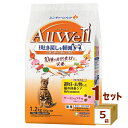 ユニ・チャーム All Well オールウェル 10種の自然素材 避妊去勢した猫の体重ケア筋肉の健康維持用 サーモン&ツナ味 1.2kg(300g 4袋)×5袋...