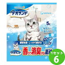 ユニチャーム デオサンド 香りで消臭する紙砂 ナチュラルソープの香り 5L×6袋 ペット【送料無料※一部地域は除く】 猫砂 トイレ