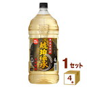 福徳長酒類 本格麦焼酎 琥珀伝承 こはくでんしょう 25% 4000ml×4本【送料無料※一部地域は除く】