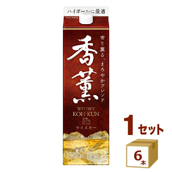 合同酒精 ウイスキー 香薫 37度 パック 1800ml×6本【送料無料※一部地域は除く】