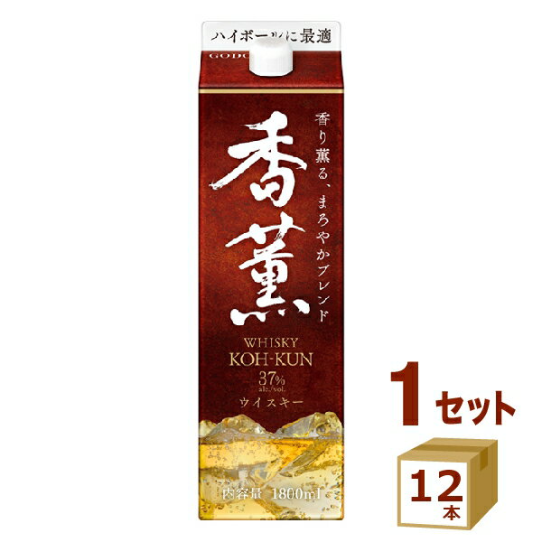 合同酒精 ウイスキー 香薫 37度 パック 1800ml×12本【送料無料※一部地域は除く】