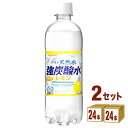 日本サンガリア 伊賀の天然水 強炭酸水 レモン 500ml×24本×2ケース (48本)【送料無料※一部地域は除く】