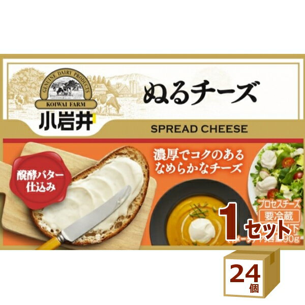 小岩井 ぬるチーズ 90g×24個【送料無料※一部地域は除く】【チルドセンターより直送・同梱不可】【日付指定不可】
