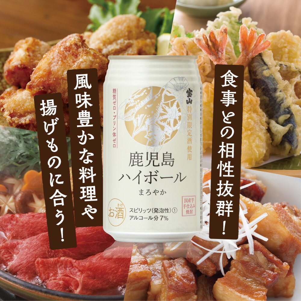 味香り戦略研究所 鹿児島ハイボール まろやか 缶 350ml×24本×2ケース(48本)【送料無料※一部地域は除く】 ハイボール チューハイ