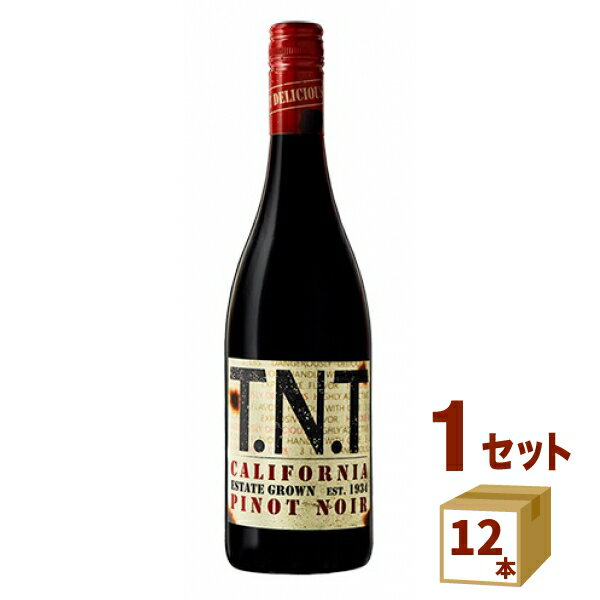 【名称】TNT ピノ・ノワール エステート・グロウン カリフォルニア 赤ワイン アメリカ カリフォルニア750ml×12本【商品詳細】ティスティング・ノートほのかに果実の甘みを感じるルビー色のピノ・ノワールで、クローブのようなスパイス香があり、ブラックチェリーや黒スグリのフレーバー、そしてフィニッシュには微かに杉やバニラが香ります。醸造ピノ・ノワールの特徴を生かすために完熟の状態で収穫。フレンチオーク樽100%で8か月間樽熟成しました。【原材料】ピノ・ノワール76%、ジンファンデル13%、ルビーレッド8%、プティット・シラー3%【味わい】ミディアムボディ【アルコール/成分】13.0%【容量】750ml【入数】12【保存方法】7〜15度の温度が最適。高温多湿、直射日光を避け涼しい所に保管してください。【メーカー/輸入者】ワインインスタイル【JAN】082544991914【産地】アメリカ カリフォルニア【販売者】株式会社イズミック〒460-8410愛知県名古屋市中区栄一丁目7番34号 052-857-1660【注意】ラベルやキャップシール等の色、デザインは変更となることがあります。またワインの場合、実際の商品の年代は画像と異なる場合があります。