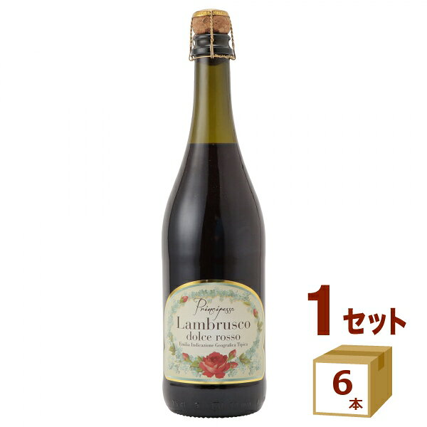 乐天商城 - 限定入荷 プリンチペッサ ランブルスコ ドルチェ ロッソ フリッツァンテ エミリア I.G.T. 赤 スパークリングワイン 泡 やや甘口 750ml×6本【送料無料※一部地域は除く】