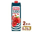 ディメス DIMES ザクロジュース 1L 果汁100% 濃縮還元 パック 無添加 1000ml×12本×2ケース (24本)【送料無料※一部地域は除く】 ざく...