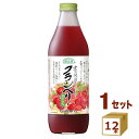 マルカイ 順造選 クランベリー 瓶 ジュース 1L 1000ml×12本【送料無料※一部地域は除く】
