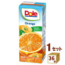 雪印 メグミルク(チルド Dole ドール オレンジ 100% 200ml×36本 飲料【送料無料※一部地域は除く】【チルドセンターより直送・同梱不可】