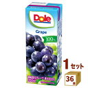 Dole ドール グレープ 100% 200ml×36本 雪印メグミルク 飲料【送料無料※一部地域は除く】