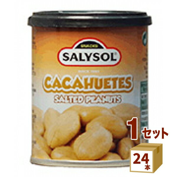 SALYSOL サリソル ソルテッド ピーナッツ ナッツ おつまみ 缶詰 60g×24本 食品【送料無料※一部地域は除く】 日本珈琲貿易