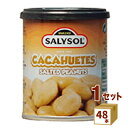 SALYSOL サリソル ソルテッド ピーナッツ ナッツ おつまみ 缶詰 60g×48本 食品【送料無料※一部地域は除く】 日本珈琲貿易