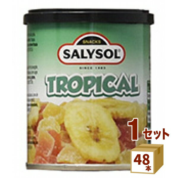 訳あり 賞味期限2025年4月 SALYSOL サリソル トロピカルフルーツカクテル ドライフルーツ おつまみ 缶詰 45g×48本 食品【送料無料※一部地域は除く】 日本珈琲貿易