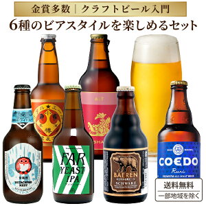 【金賞9冠】【クラフトビール入門】 スタイル別 クラフトビール 6種 6本 飲み比べ アソート 厳選...