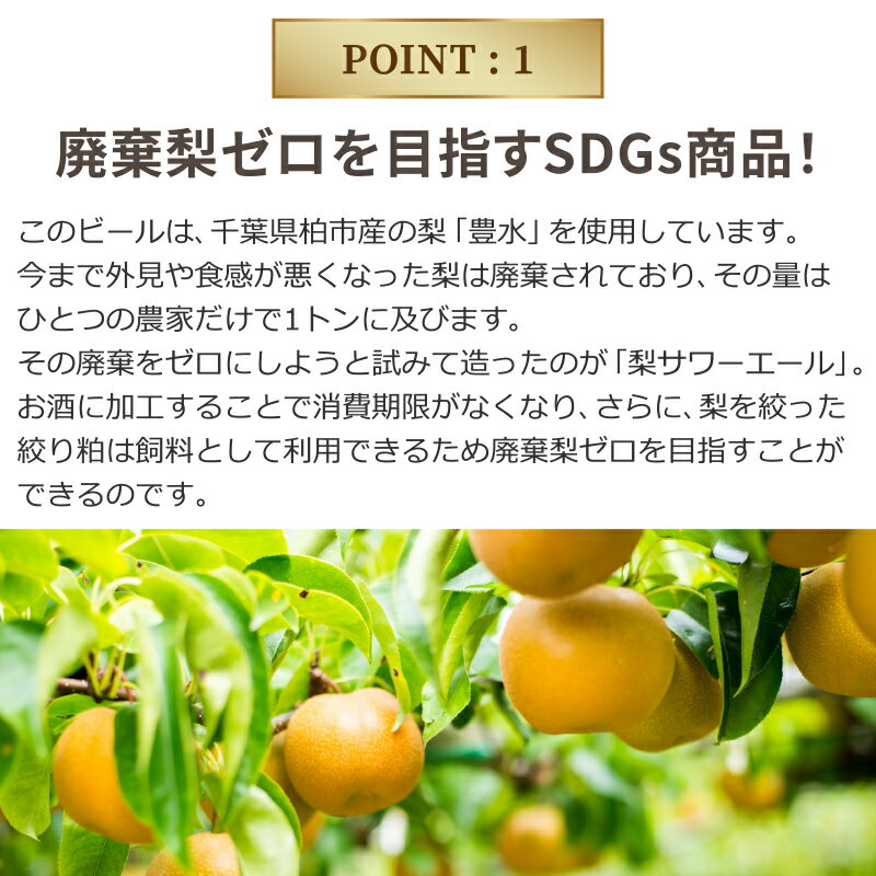 アデカ 梨サワーエール ホワイト & ブラック 飲み比べ クラフトビール SDGs (500ml×2本)×3箱 合計6本【送料無料※一部地域は除く】　こまいぬブルワリー　プレゼント ギフト アソート 12本 贈り物　瓶内二次発酵 こまいぬブルワリー シャンパン製法 にごり フルーツビール