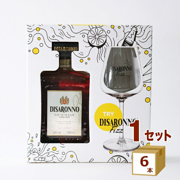 アマレット ディサローノ フィズグラス セット 700ml×6箱 【送料無料※一部地域除く】 グラス付き ギフト 贈り物 お酒 プレゼント リキュール
