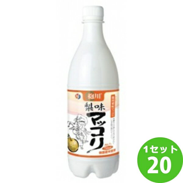 【名称】瑞韓 抱川梨マッコリペット 750ml×20本【商品詳細】韓国でマッコリがもっとも有名な地域、抱川（ポチョン）で造られました。秀麗な山の澄んだ水で製造された甘味と清涼感が抜群のマッコリです。昔ながらのマッコリの美味しさに、フルーティな梨の風味が加わりました。すっきりと飲みやすく、特に女性に人気のマッコリです。【原材料】米、小麦粉、小麦?、オリゴ糖、アスパルテーム、L-フェニルアラニン化合物、梨エキス【アルコール/成分】7【容量】750ml【入数】20【保存方法】7〜15度の温度が最適。高温多湿、直射日光を避け涼しい所に保管してください。【メーカー/輸入者】瑞韓【JAN】8804059000309【販売者】株式会社イズミック〒460-8410愛知県名古屋市中区栄一丁目7番34号 052-857-1660【注意】ラベルやキャップシール等の色、デザインは変更となることがあります。またワインの場合、実際の商品の年代は画像と異なる場合があります。